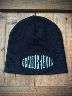 Genius 4 Evil Black Knit Beanie
